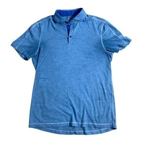 Lululemon Men’s Blue Polo Size L Flawed